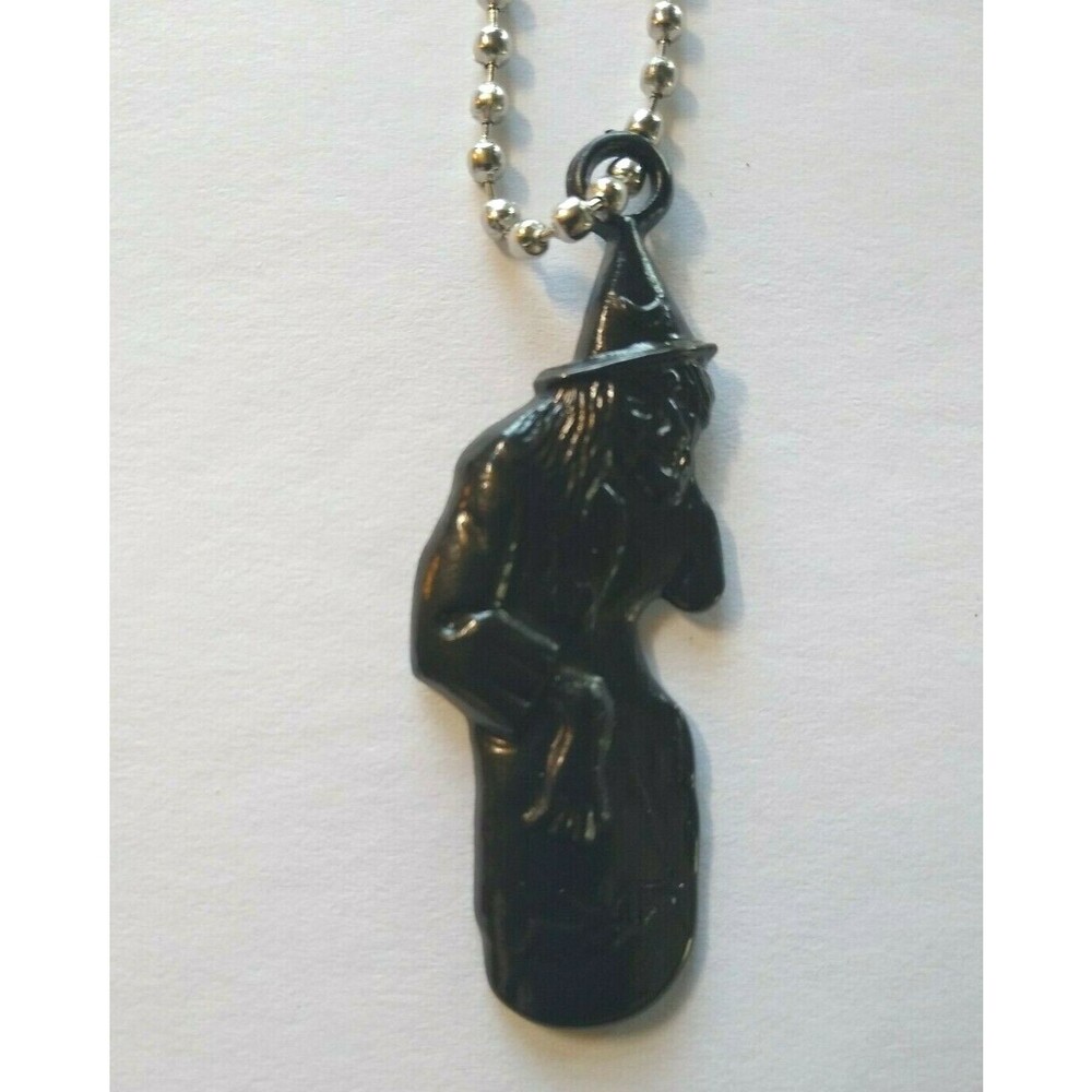 Halloween Plastic Witch Keychain Charm Gothic Spooky Gift Black Creepy Vintage